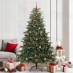 Árbol de Navidad artificial Verde 210 cm PVC, Metal y Plástico