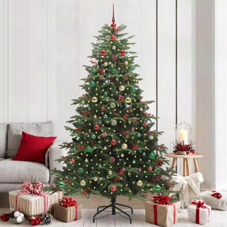 Árbol de Navidad artificial Verde 210 cm PVC, Metal y Plástico