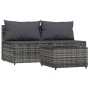 3-teiliges Gartenmöbel-Set und graue synthetische Rattankissen von vidaXL, Outdoor-Sofas - Ref: Foro24-319771, Preis: 170,42 ...