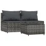 Set de muebles de jardín 3 pzas y cojines ratán sintético gris de vidaXL, Sofás de exterior - Ref: Foro24-319771, Precio: 162...