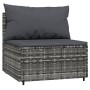3-teiliges Gartenmöbel-Set und graue synthetische Rattankissen von vidaXL, Outdoor-Sofas - Ref: Foro24-319771, Preis: 170,42 ...