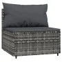 Set de muebles de jardín 3 pzas y cojines ratán sintético gris de vidaXL, Sofás de exterior - Ref: Foro24-319771, Precio: 162...