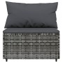 3-teiliges Gartenmöbel-Set und graue synthetische Rattankissen von vidaXL, Outdoor-Sofas - Ref: Foro24-319771, Preis: 170,42 ...
