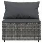 Set de muebles de jardín 3 pzas y cojines ratán sintético gris de vidaXL, Sofás de exterior - Ref: Foro24-319771, Precio: 162...