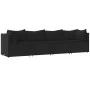 Garden set with cushions 4 pieces black synthetic rattan by vidaXL, Outdoor sofas - Ref: Foro24-319784, Price: 339,62 €, Disc...