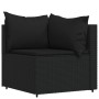 Garden set with cushions 4 pieces black synthetic rattan by vidaXL, Outdoor sofas - Ref: Foro24-319784, Price: 351,69 €, Disc...