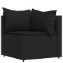 Garden set with cushions 4 pieces black synthetic rattan by vidaXL, Outdoor sofas - Ref: Foro24-319784, Price: 339,62 €, Disc...