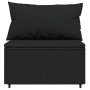 Garden set with cushions 4 pieces black synthetic rattan by vidaXL, Outdoor sofas - Ref: Foro24-319784, Price: 351,69 €, Disc...