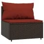 4-piece garden furniture set and brown synthetic rattan cushions by vidaXL, Outdoor sofas - Ref: Foro24-319815, Price: 240,52...