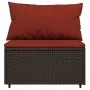 4-piece garden furniture set and brown synthetic rattan cushions by vidaXL, Outdoor sofas - Ref: Foro24-319815, Price: 240,52...