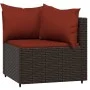 3-piece garden furniture set and brown synthetic rattan cushions by vidaXL, Outdoor sofas - Ref: Foro24-319823, Price: 192,08...