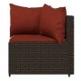 3-piece garden furniture set and brown synthetic rattan cushions by vidaXL, Outdoor sofas - Ref: Foro24-319823, Price: 192,08...