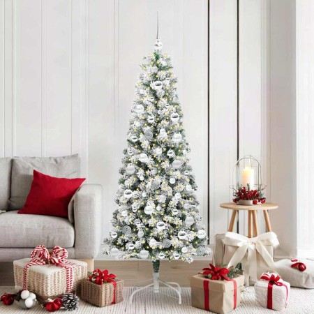 Árbol de Navidad artificial con ramas articuladas 180 cm PVC