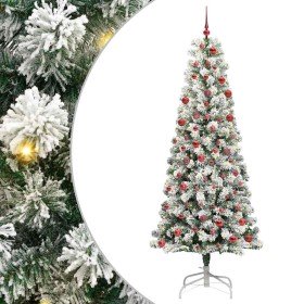 Árbol de Navidad artificial con ramas articuladas 210 cm PVC