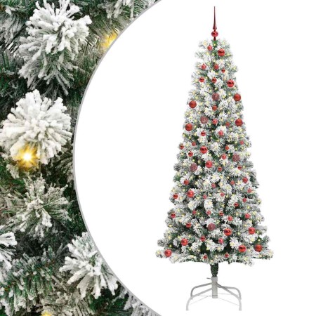 Árbol de Navidad artificial con ramas articuladas 210 cm PVC