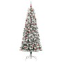 Árbol de Navidad artificial con ramas articuladas 210 cm PVC