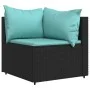 Garden corner sofas with cushions 2 pcs black synthetic rattan by vidaXL, Outdoor sofas - Ref: Foro24-319794, Price: 164,22 €...