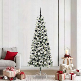 Árbol de Navidad artificial con ramas articuladas 210 cm PVC