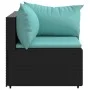 Garden corner sofas with cushions 2 pcs black synthetic rattan by vidaXL, Outdoor sofas - Ref: Foro24-319794, Price: 164,22 €...