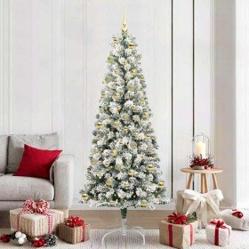 Árbol de Navidad artificial con ramas articuladas 210 cm PVC