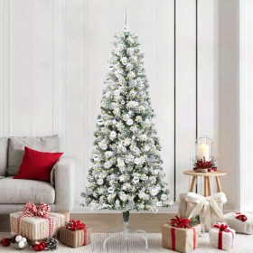 Árbol de Navidad artificial con ramas articuladas 210 cm PVC