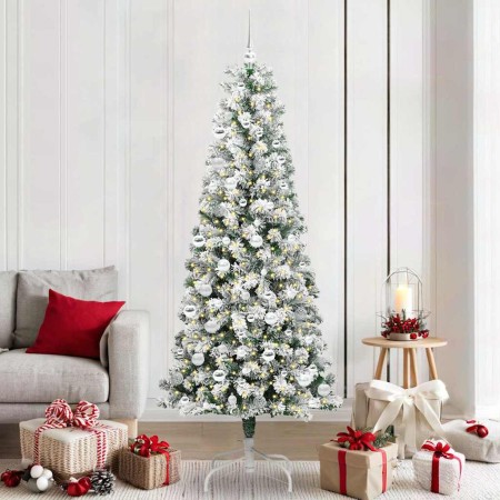 Árbol de Navidad artificial con ramas articuladas 210 cm PVC