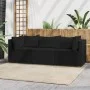 3-teiliges Gartenmöbel-Set und schwarze synthetische Rattankissen von vidaXL, Outdoor-Sofas - Ref: Foro24-319782, Preis: 263,...