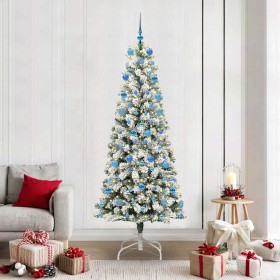 Árbol de Navidad artificial con ramas articuladas 210 cm PVC
