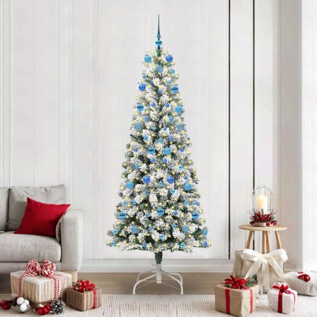 Árbol de Navidad artificial con ramas articuladas 210 cm PVC