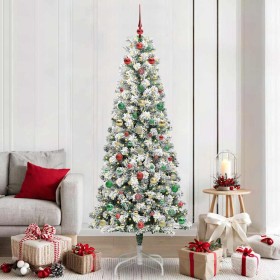 Árbol de Navidad artificial con ramas articuladas 210 cm PVC