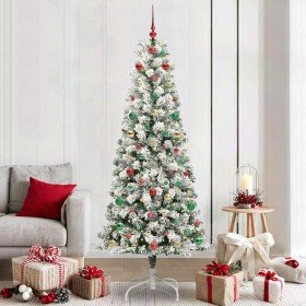 Árbol de Navidad artificial con ramas articuladas 210 cm PVC