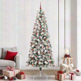 Árbol de Navidad artificial con ramas articuladas 240 cm PVC