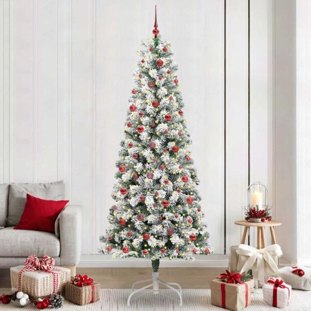 Árbol de Navidad artificial con ramas articuladas 240 cm PVC