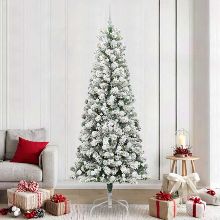 Árbol de Navidad artificial con ramas articuladas 240 cm PVC