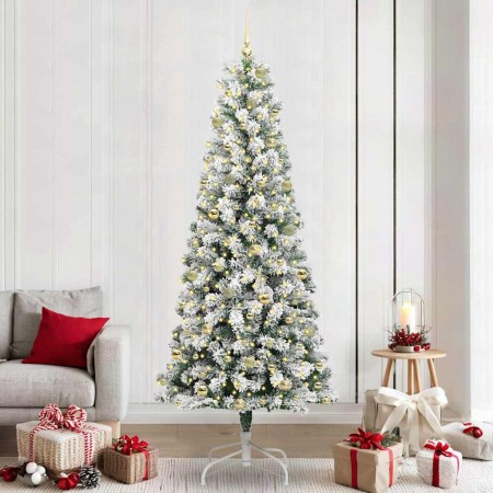 Árbol de Navidad artificial con ramas articuladas 240 cm PVC