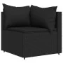 Garten-Ecksofa mit schwarzen synthetischen Rattankissen von vidaXL, Outdoor-Sofas - Ref: Foro24-319777, Preis: 74,43 €, Rabat...