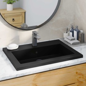 Lavabo de granito negro 600x450x120 mm en Lavabos | Comprar online en Foro24
