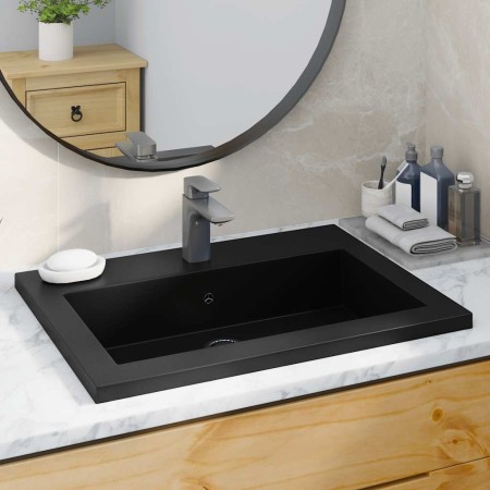 Lavabo de granito negro 600x450x120 mm