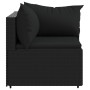 Garten-Ecksofa mit schwarzen synthetischen Rattankissen von vidaXL, Outdoor-Sofas - Ref: Foro24-319777, Preis: 91,09 €, Rabat...