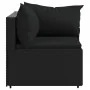 Garten-Ecksofa mit schwarzen synthetischen Rattankissen von vidaXL, Outdoor-Sofas - Ref: Foro24-319777, Preis: 74,43 €, Rabat...