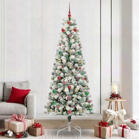 Árbol de Navidad artificial con ramas articuladas 240 cm PVC