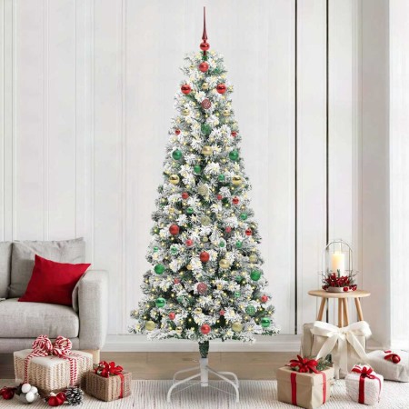 Árbol de Navidad artificial con ramas articuladas 240 cm PVC