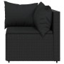 Garten-Ecksofa mit schwarzen synthetischen Rattankissen von vidaXL, Outdoor-Sofas - Ref: Foro24-319777, Preis: 91,09 €, Rabat...