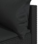 Garten-Ecksofa mit schwarzen synthetischen Rattankissen von vidaXL, Outdoor-Sofas - Ref: Foro24-319777, Preis: 91,09 €, Rabat...