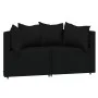 3-teiliges Gartenmöbel-Set und schwarze synthetische Rattankissen von vidaXL, Outdoor-Sofas - Ref: Foro24-319791, Preis: 201,...