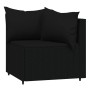 3-teiliges Gartenmöbel-Set und schwarze synthetische Rattankissen von vidaXL, Outdoor-Sofas - Ref: Foro24-319791, Preis: 205,...