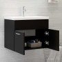 Badezimmermöbelset aus schwarzer Spanplatte von vidaXL, Badezimmermöbel - Ref: Foro24-3070866, Preis: 168,31 €, Rabatt: %