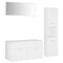 Weißes Badezimmermöbelset aus Holzwerkstoff von vidaXL, Badezimmermöbel - Ref: Foro24-3070973, Preis: 125,96 €, Rabatt: %