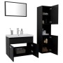 Badezimmermöbelset aus schwarzer Spanplatte von vidaXL, Badezimmermöbel - Ref: Foro24-3071136, Preis: 229,11 €, Rabatt: %