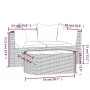3-teiliges Gartenmöbel-Set und schwarze synthetische Rattankissen von vidaXL, Outdoor-Sofas - Ref: Foro24-319791, Preis: 201,...